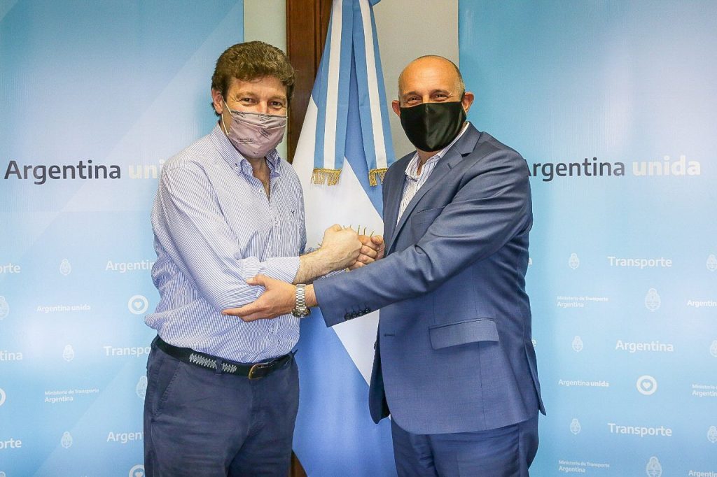  El Gobernador Gustavo Melella y el Ministro de Transporte de Nación, Alexis Guerrera